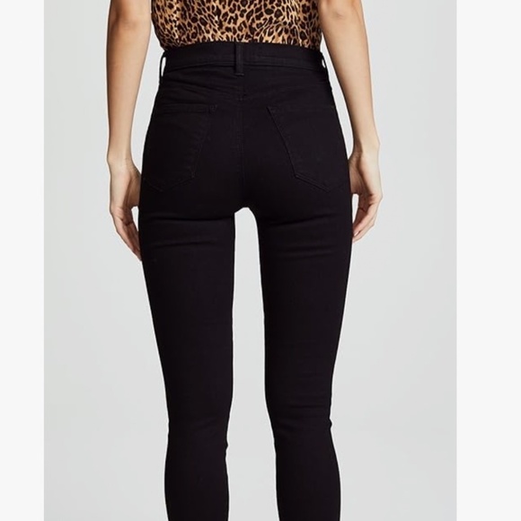 J Brand Maria high rise skinny jeans black 26 - Picture 4 of 15